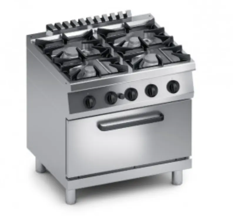 Cocina De 4 Hornillas A Gas Con Horno
