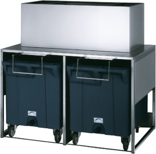 [__import__.DOUBLEROLLERBIN100 DOUBLEROLLERBIN100] Contenedor para hielo con dos carritos marca Brema