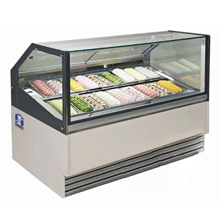 [SNZGELATO12] Exhibidor de helado de 12 cubetas